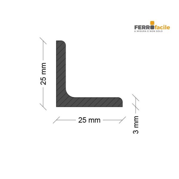 Ferro Angolare 25x25x3