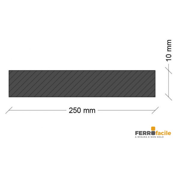 Ferro Piatto 250x10